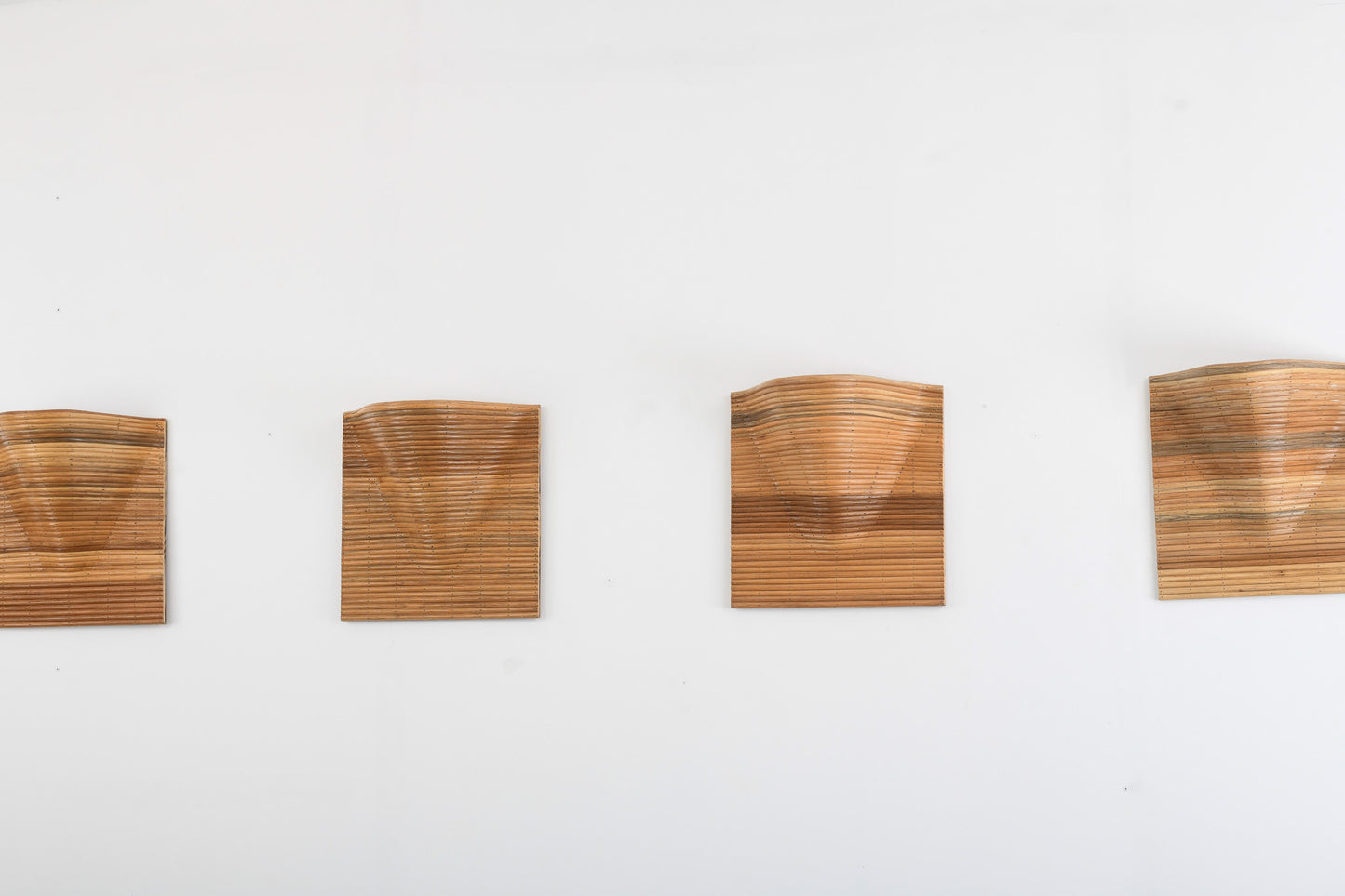 Flow Form Wall Lamps in Square (Set of Four)
