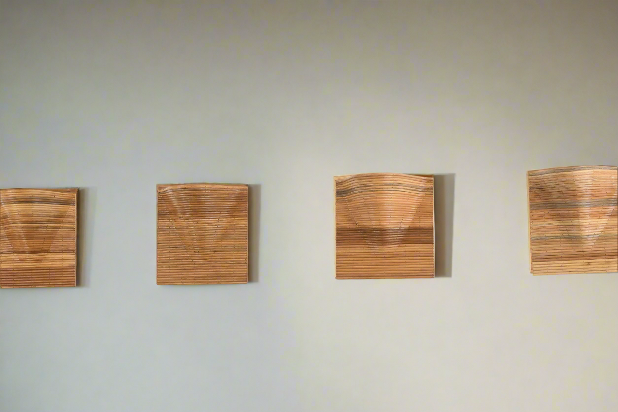 Flow Form Wall Lamps in Square (Set of Four)