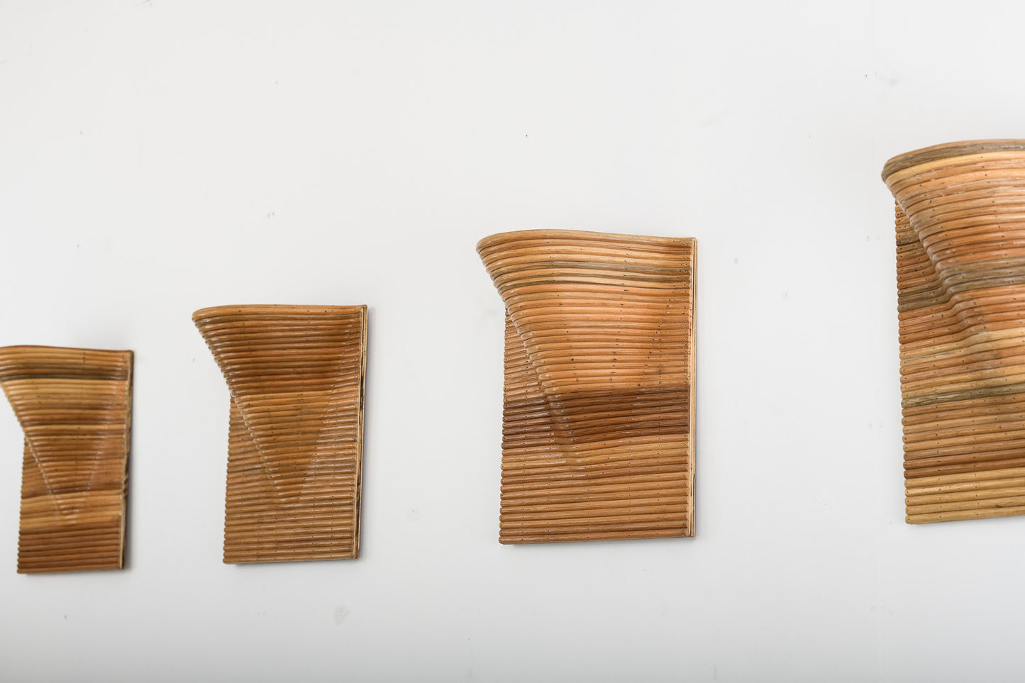 Flow Form Wall Lamps in Square (Set of Four)