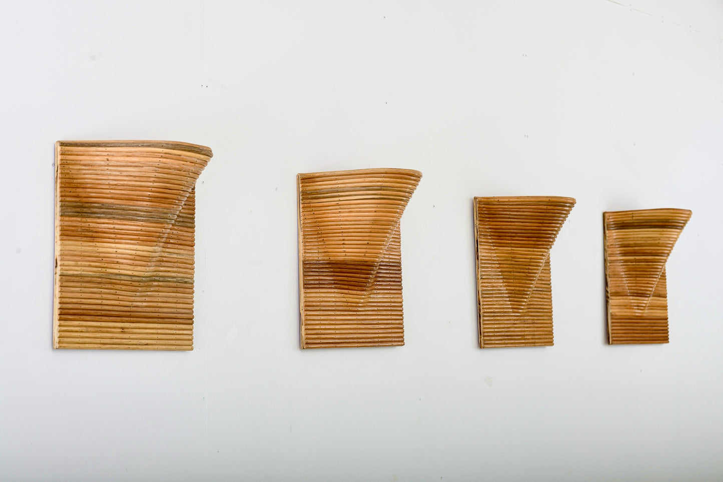 Flow Form Wall Lamps in Square (Set of Four)