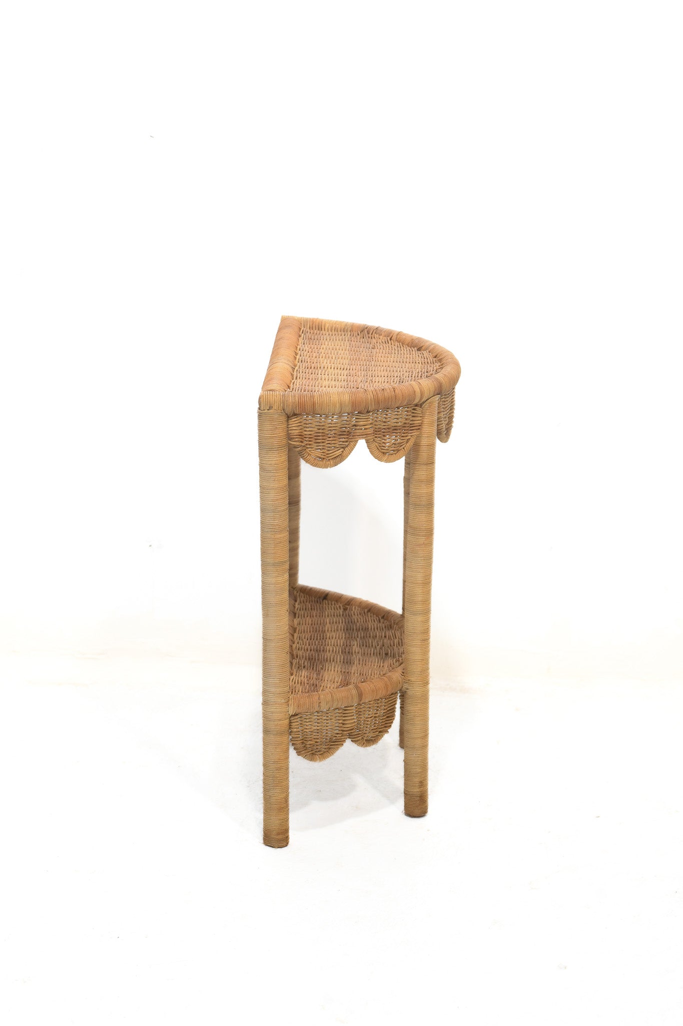 The Scallop Bedside Table by Rattanology