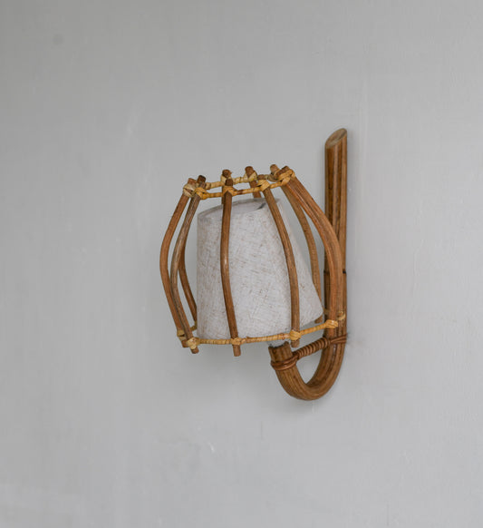 Bent Rattan Wall Sconce 02