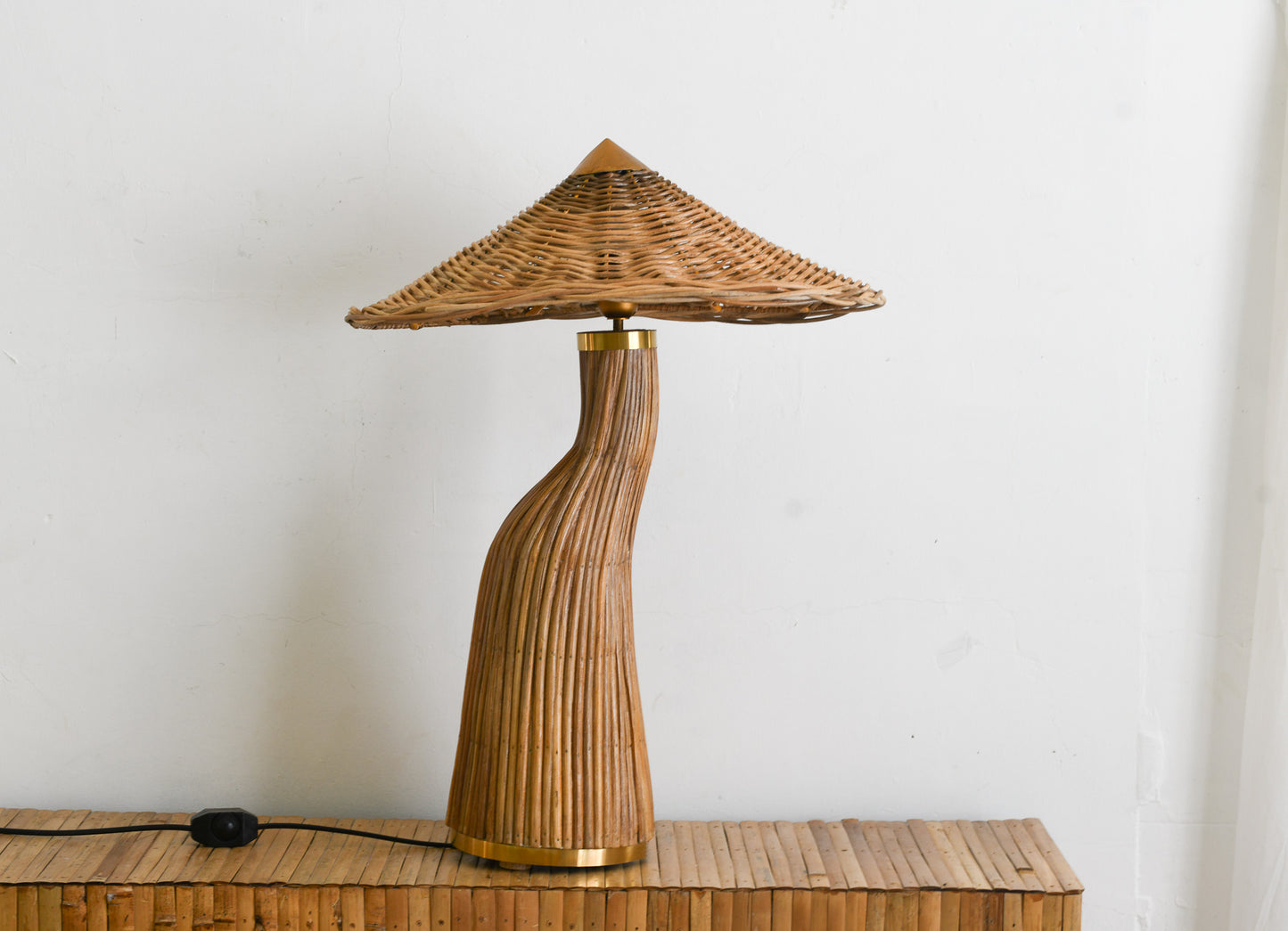 Rattan "Shroom" Table Lamp