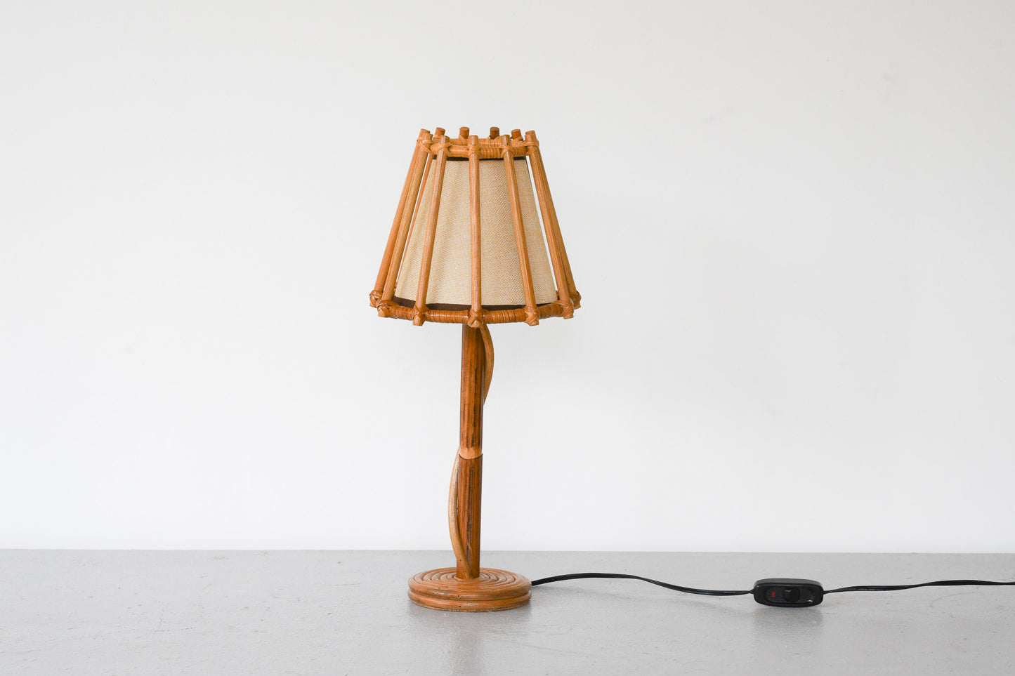 Pair of Rattan Table Lamp