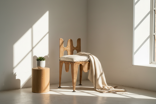 Sculptural Chair - Bedroom Lifestyle