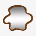 Organic Shaped Rattan Mirror