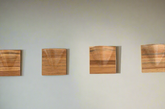 Flow Form Wall Lamps in Square (Set of Four)