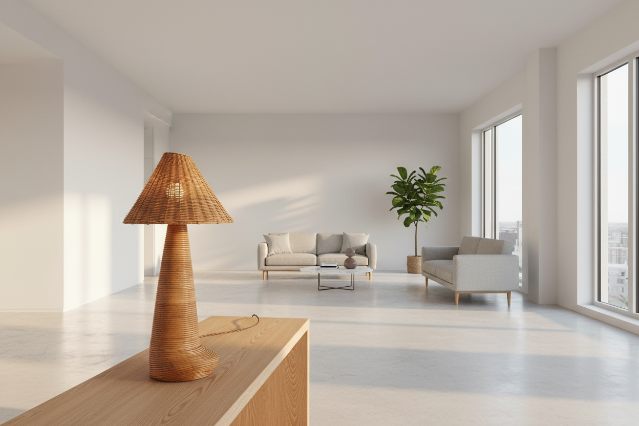 Chloe Rattan Table Lamp by Rattanology