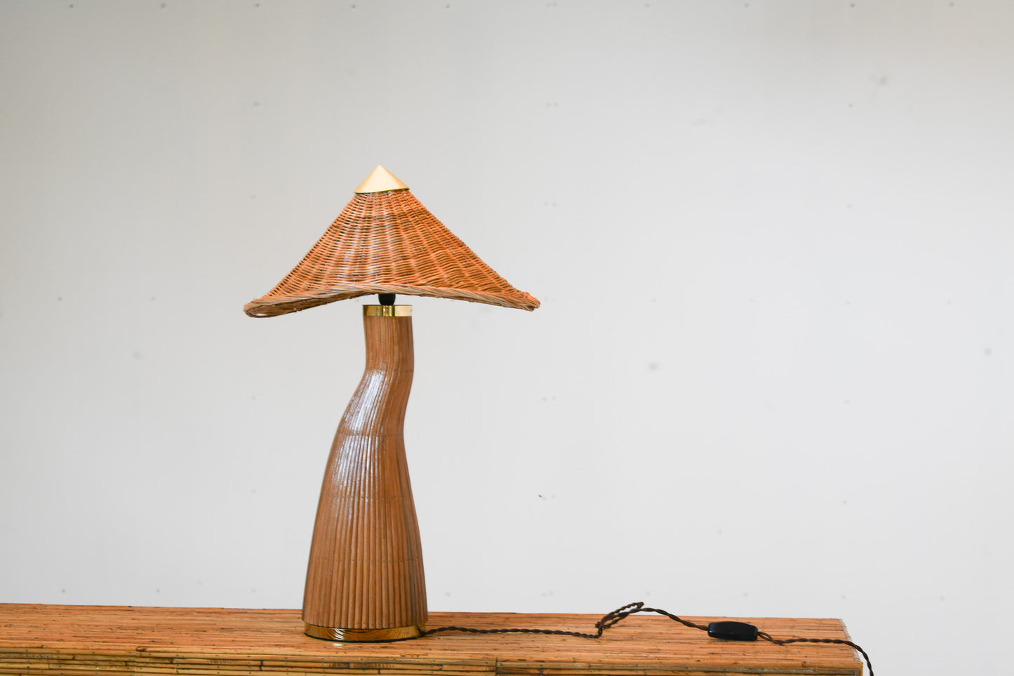 Rattan "Shroom" Table Lamp