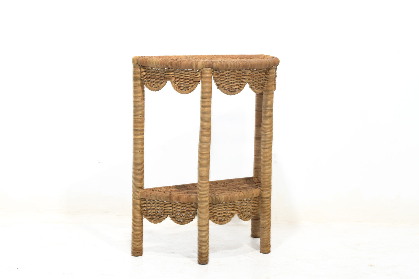 The Scallop Bedside Table by Rattanology