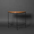 Noir Arc Rattan Console - Natural Skin-On Rattan Top - Handcrafted by Rattanology