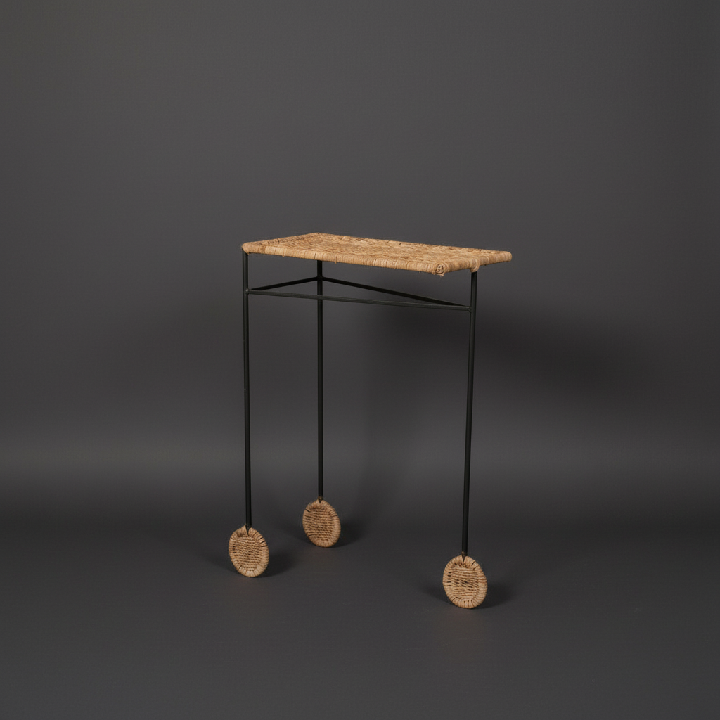 Rattanology Trois side table — three-legged rattan furniture, handcrafted in the Philippines
