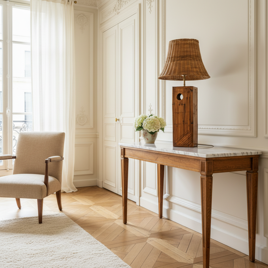 Colonial Style Bamboo Table Lamp