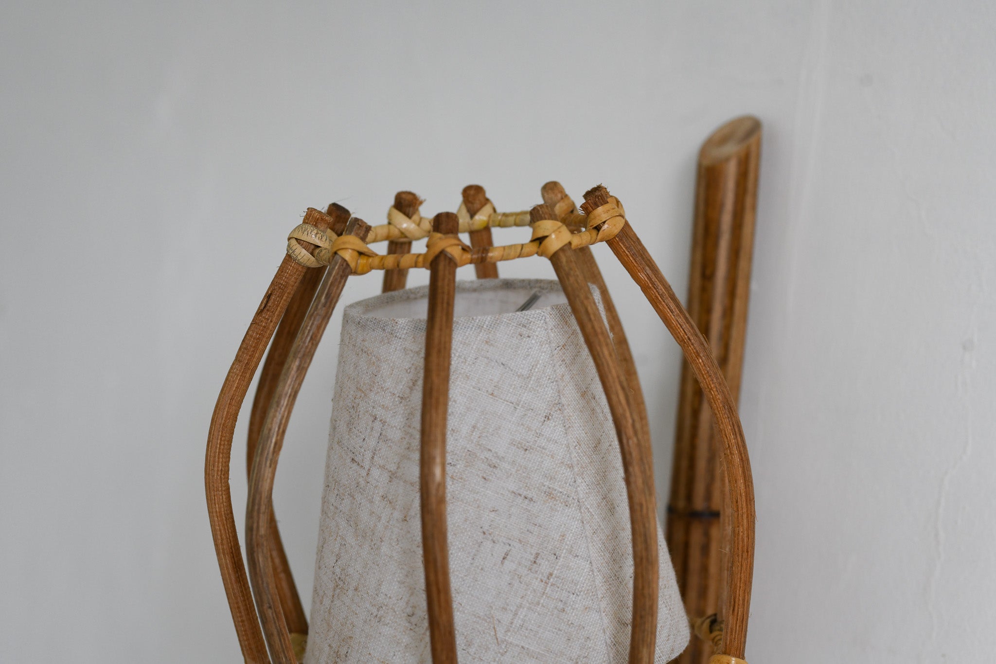 Bent Rattan Wall Sconce 02