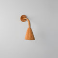 Cone 002 Rattan Wall Lamp — tapered cone shade on organic rattan pole