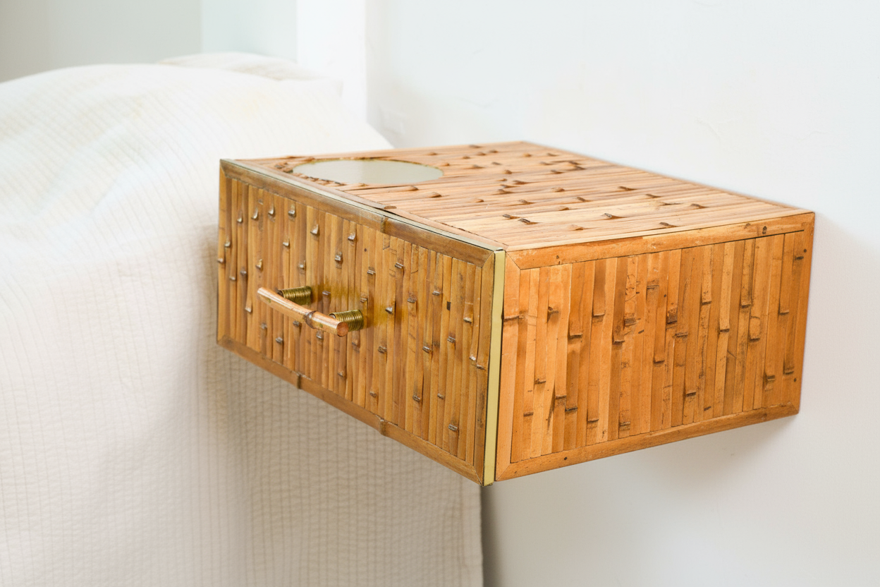 Bamboo Nigthstand Wall Mounted