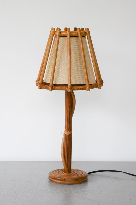 Pair of Rattan Table Lamp