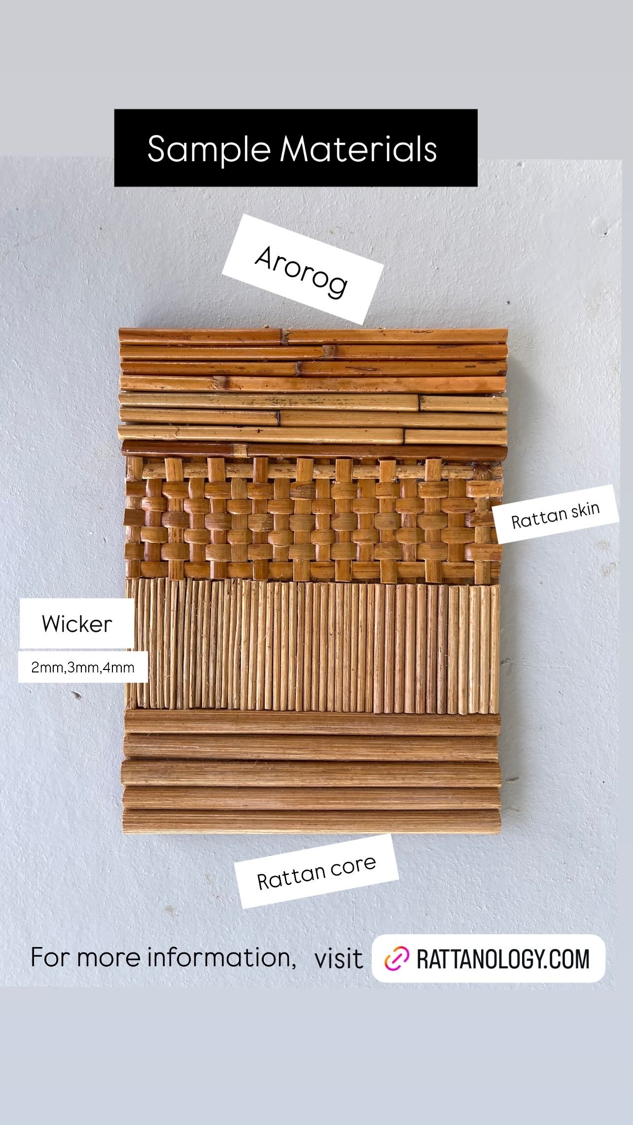 Sample of Natural Rattan Materials