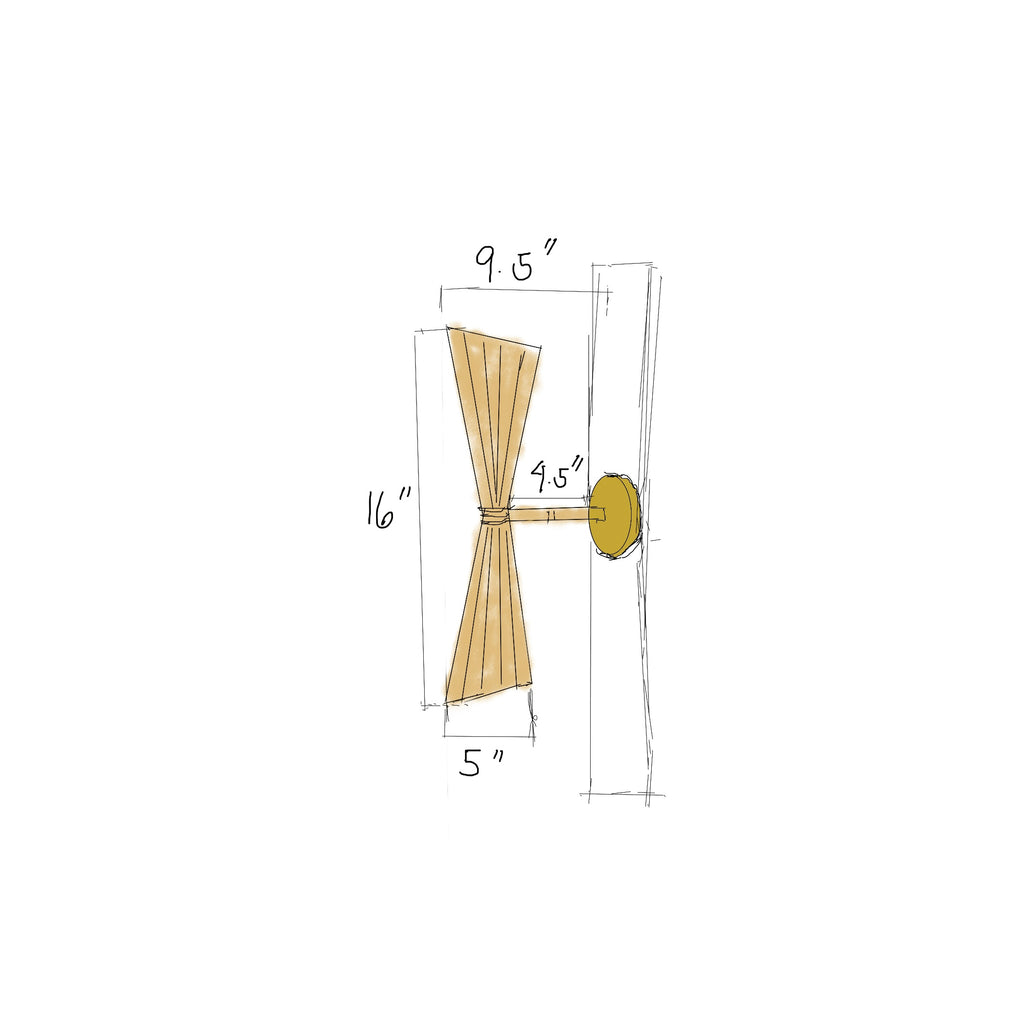 Rattan Pleated Wall Sconce - Set of 2