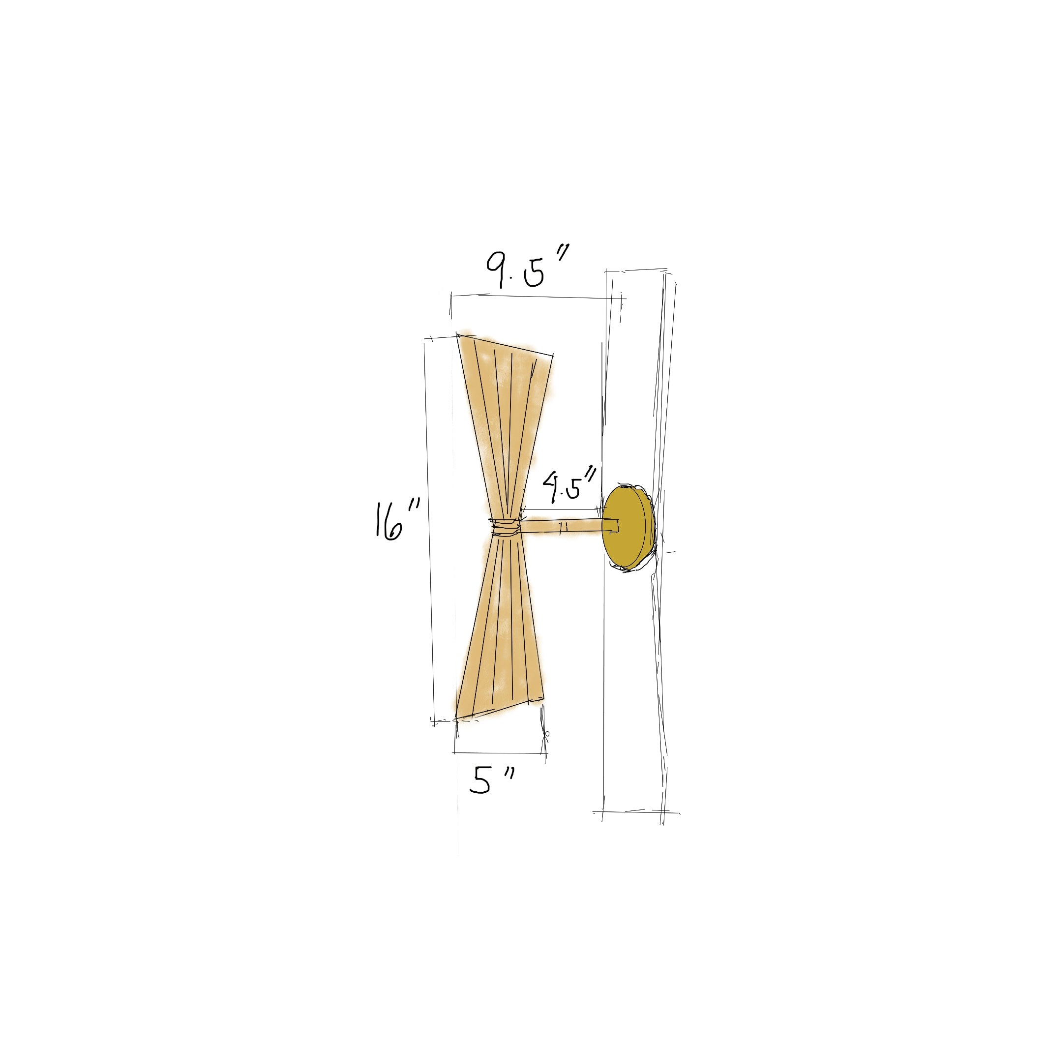 Rattan Pleated Wall Sconce - Set of 2