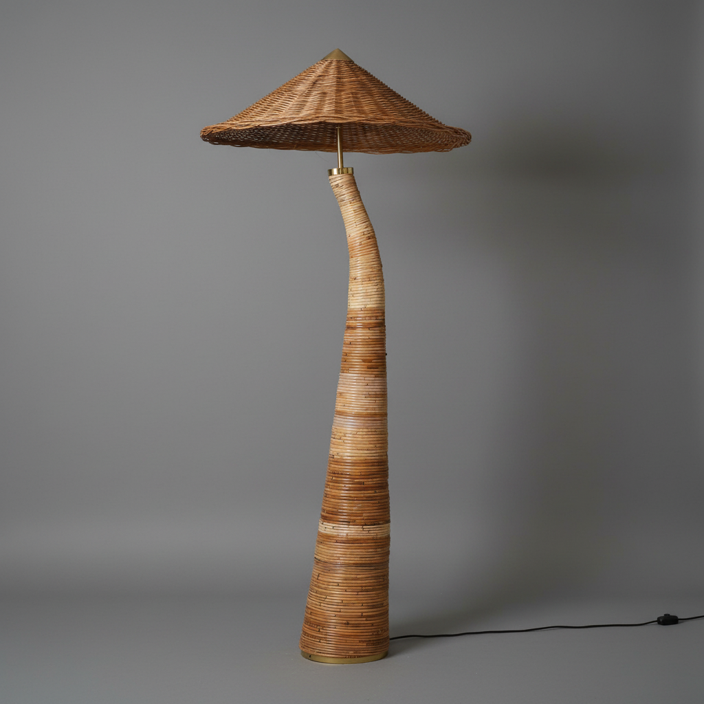 Rattanology Shroom 002 Floor Lamp