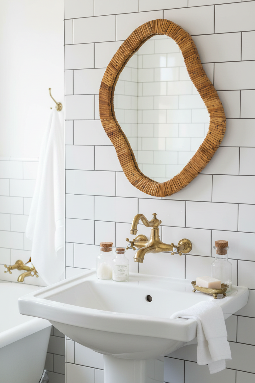 Alave Mirror in Vintage Bathroom