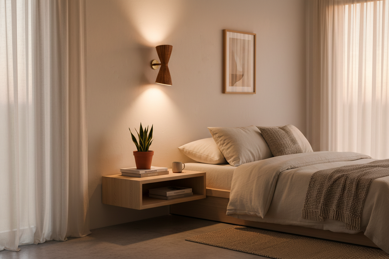 Bedroom wall sconce lifestyle