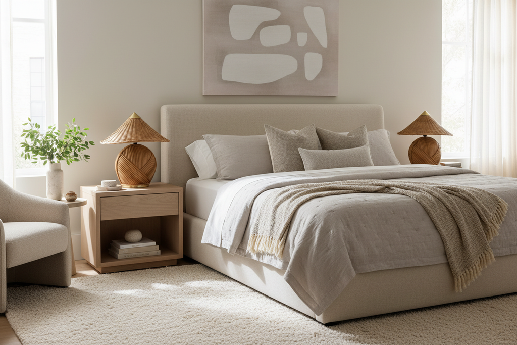 Deka Table Lamp in Luxury Bedroom