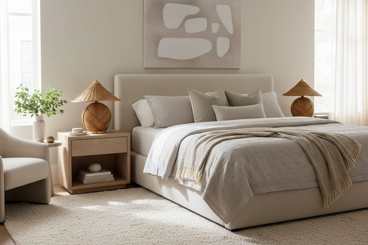 Deka Table Lamp in Luxury Bedroom