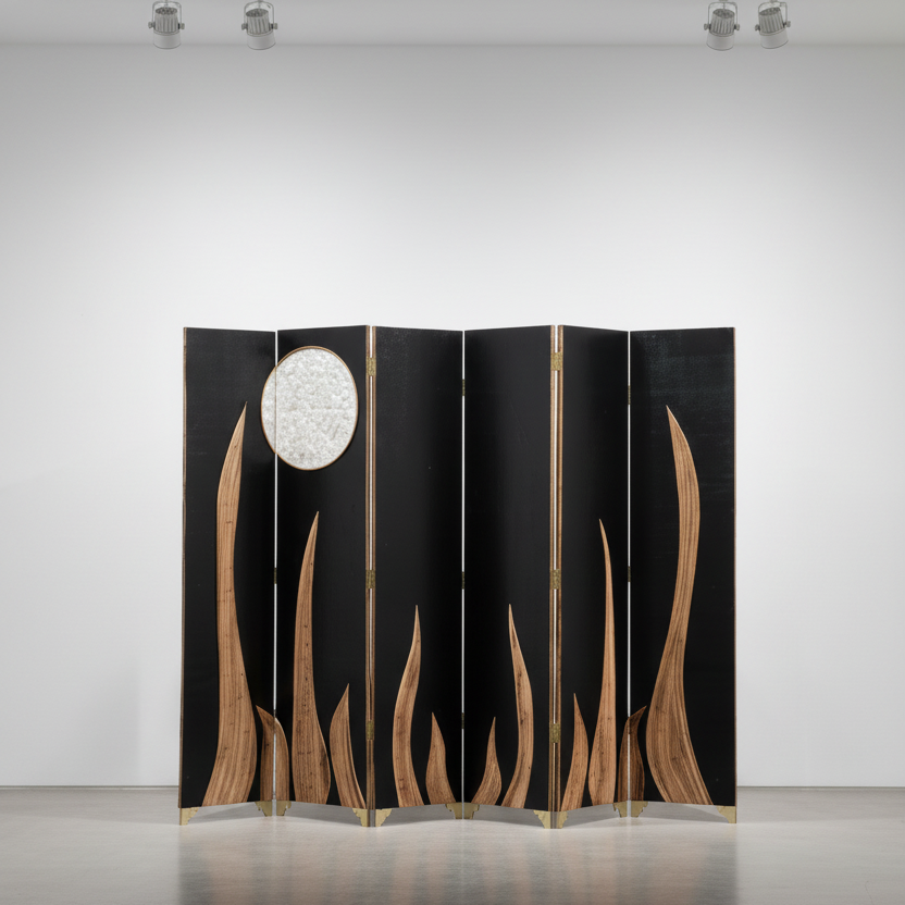 Full screen with neutral backdrop