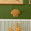 Clam Shell Rattan Wall Sconce, Mid-Century Modern Lighting