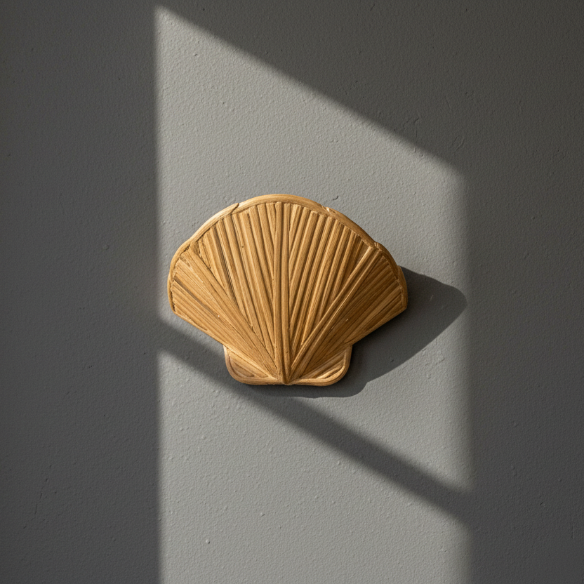 Riviera Rattan Wall Sconce — Close-Up Rattan Texture | Rattanology USA