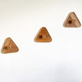 Set of 3 Rattan Wall Hooks - Mid-Century Modern Triangle Design