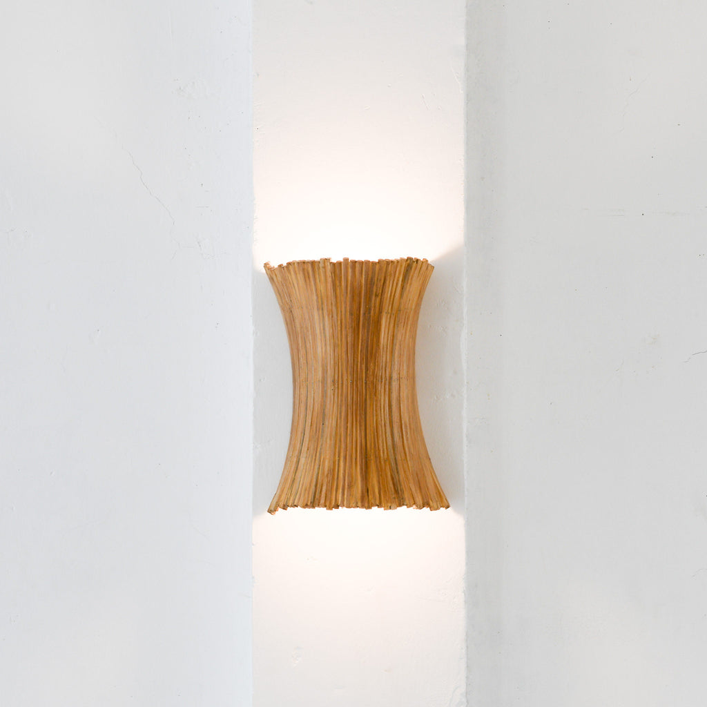 Pencil Reed Bundle Wall Sconce Pair