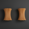 Pencil Reed Bundle Wall Sconce Pair