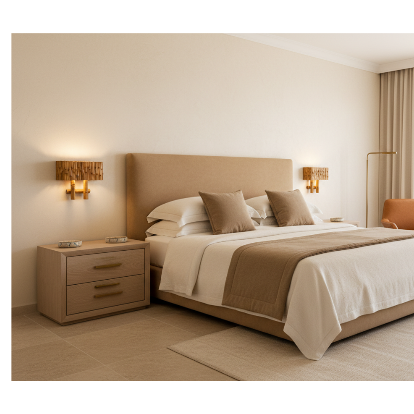 Culmo Wall Sconce — Styled Interior Setting | Rattanology USA