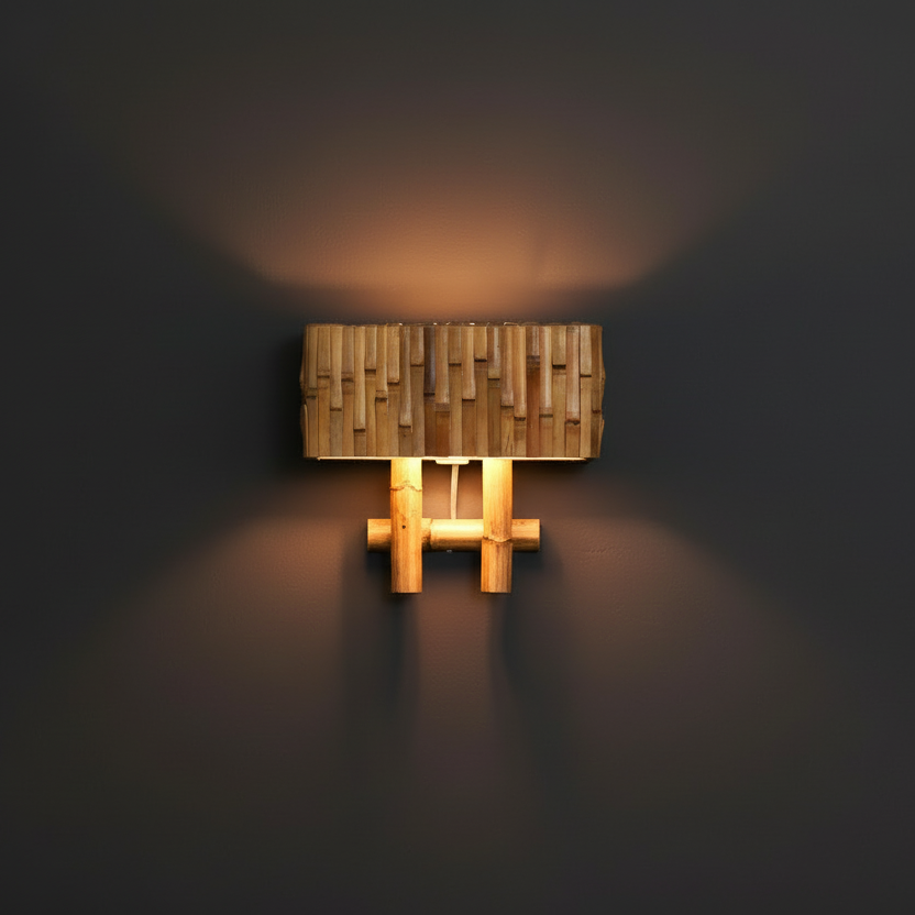 Culmo Wall Sconce — Warm Ambient Downlight on Wall | Rattanology USA