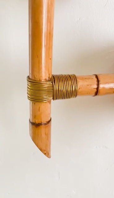 Handcrafted Rattan Wall Sconce, Mid-Century Modern Lamp