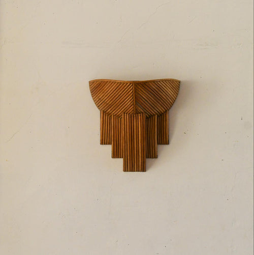 Barbara | Half-Dome Rattan Wall Sconce