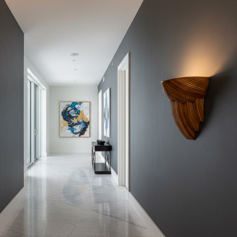 Barbara | Half-Dome Rattan Wall Sconce