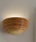 Half Dome Organic Rattan Reed Wall Light