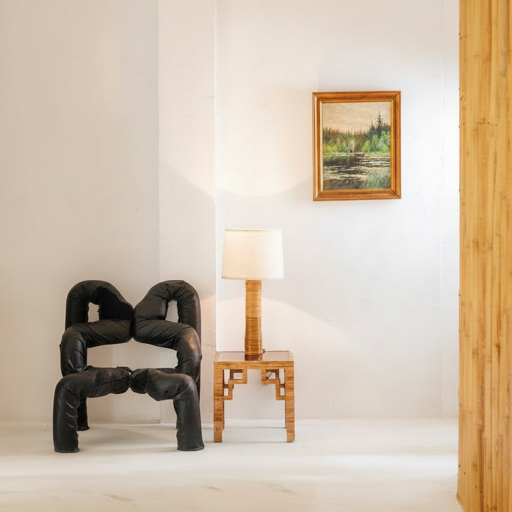 The Wrap Rattan Table Lamp