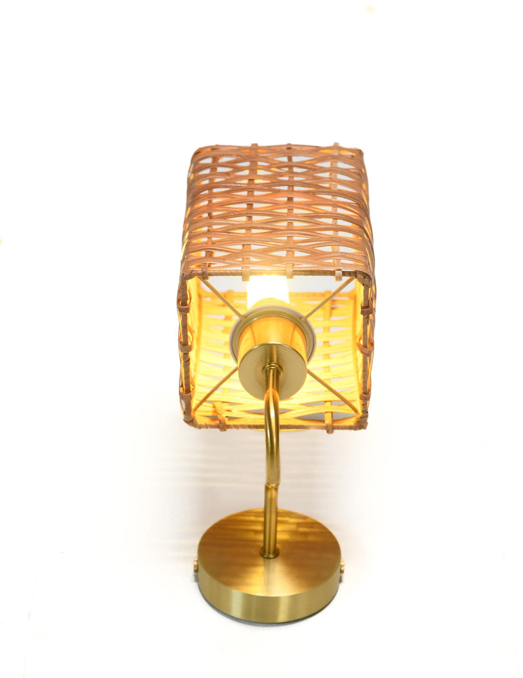 Square Rattan Wall Sconce (Set of 2)