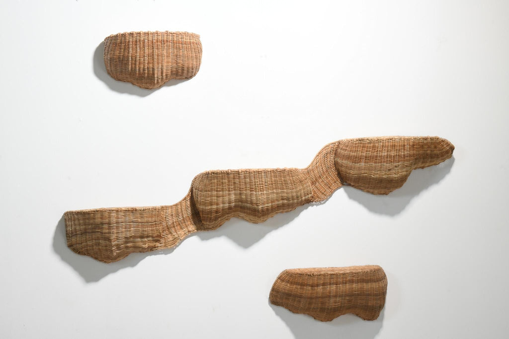 Sculptural Wicker Display Shelves | Custom Retail Wall Shelving
