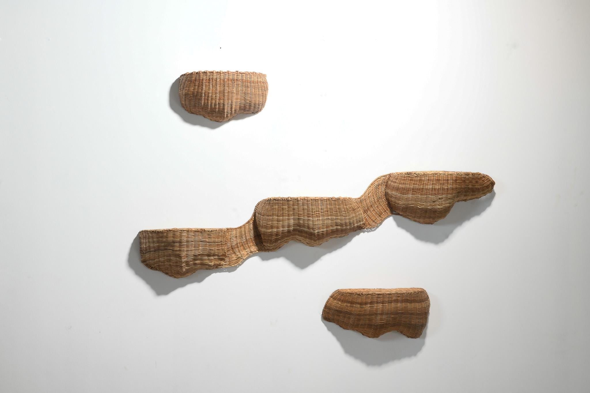 Sculptural Wicker Shelves