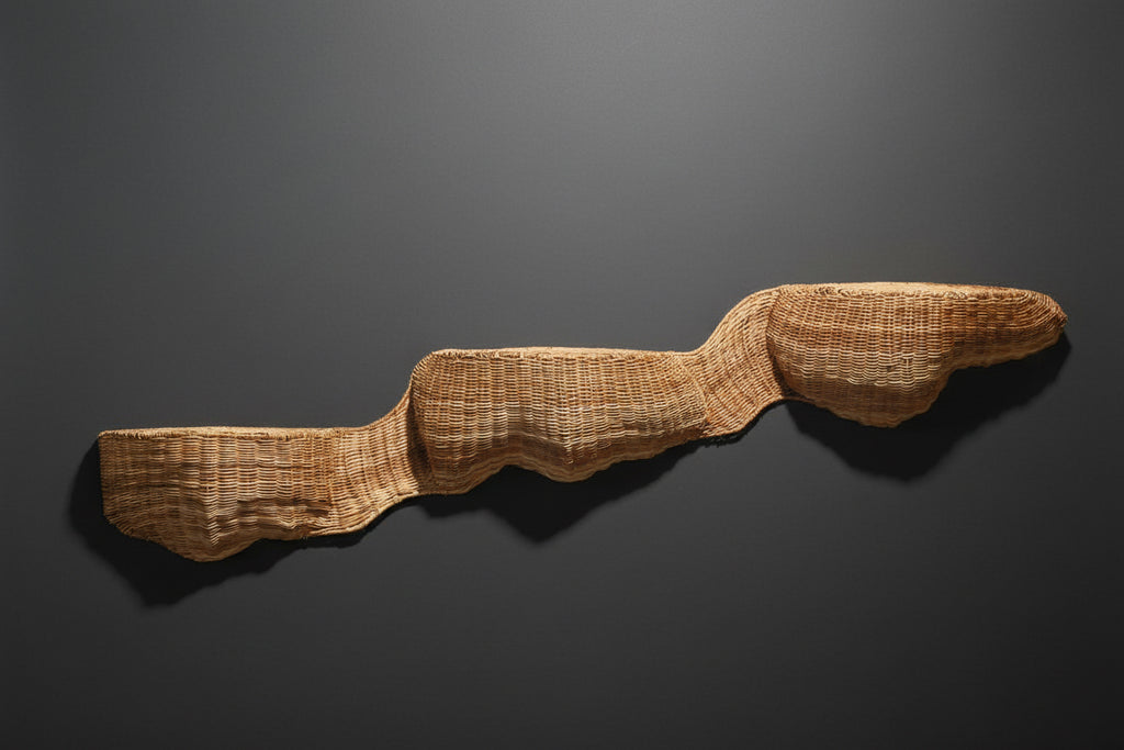Sculptural Wicker Display Shelves | Custom Retail Wall Shelving