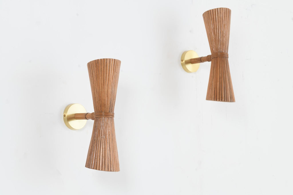 Verso Rattan Wall Sconce