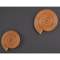 Sea shell rattan wall sconce, hand-formed spiral design – Rattanology