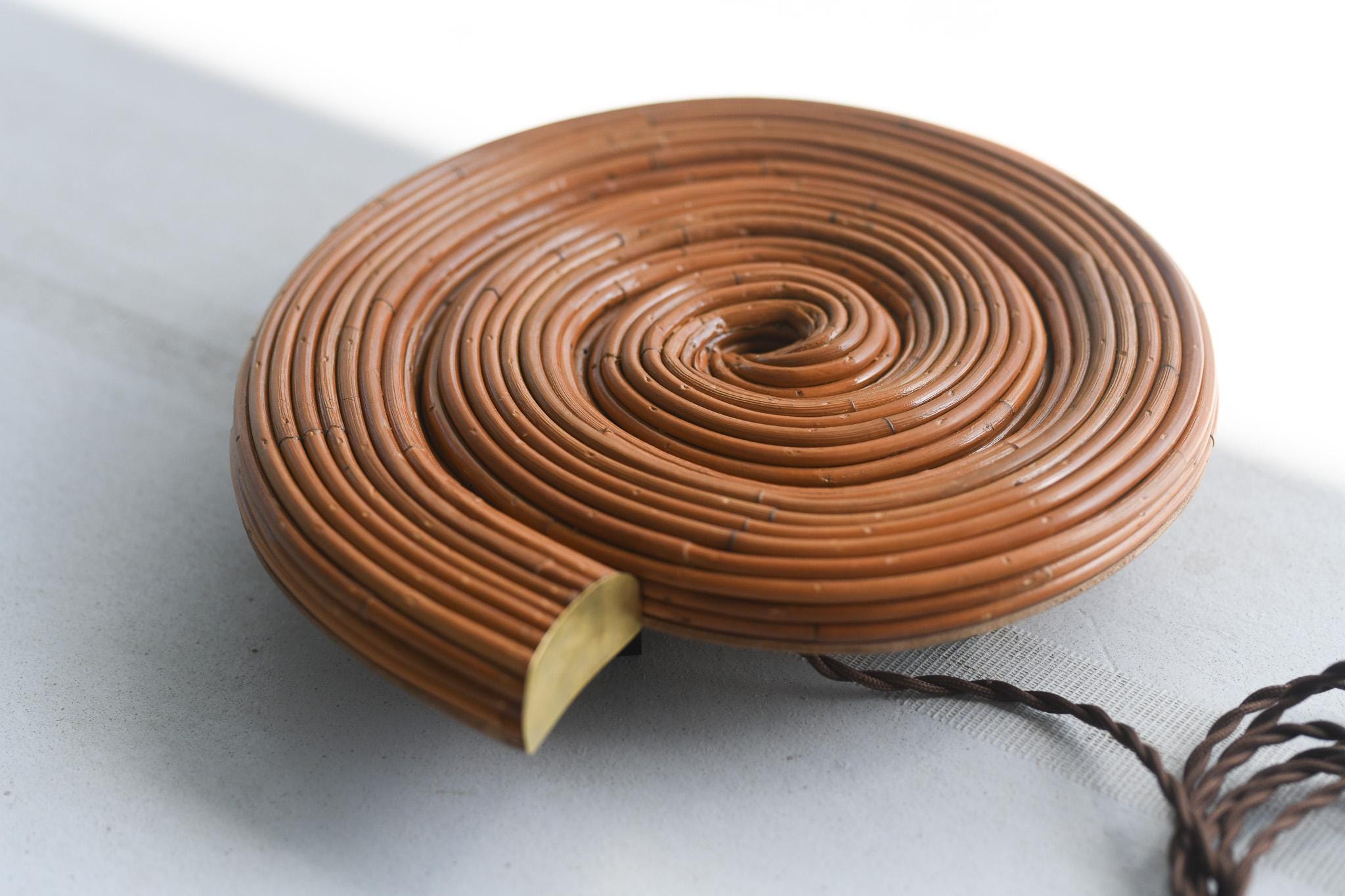 Rattan Wall Lamp Sea Shell Design