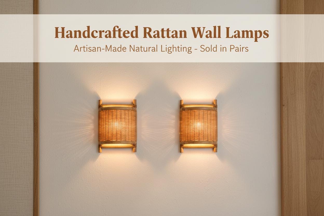 Rattan Wicker Wall Light Hospitality Lighting